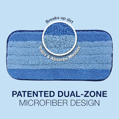 Bona® Microfiber Cleaning Pads for use with Swiffer® WETJET® Spray Mop only, 3 Pack, Washable & Reusable up to 500 Times - style: Microfiber Cleaning Pads for Swiffer