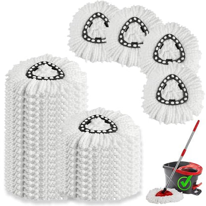 16 Pack Spin Mop Refills Head, Mop Heads Replacement for Spin Mop, Washable Microfiber Mop Replace Head Spin Mop, 360°Spinning Micro Replacement Mop Head for Easy House Cleaning Floor Mopping - size: 16-Pack