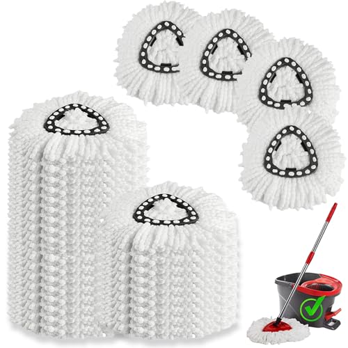 16 Pack Spin Mop Refills Head, Mop Heads Replacement for Spin Mop, Washable Microfiber Mop Replace Head Spin Mop, 360°Spinning Micro Replacement Mop Head for Easy House Cleaning Floor Mopping - size: 16-Pack