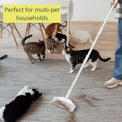 True & Tidy StickyPro XL Lint Roller Value Set with 2 Lint Roller Refills, Heavy-Duty Durable, Adjustable Handle Works Great on Pet Hair, Clothing, Furniture and More, 360 Sheets Total, Refillable - size: Lint Roller with 4 Refills