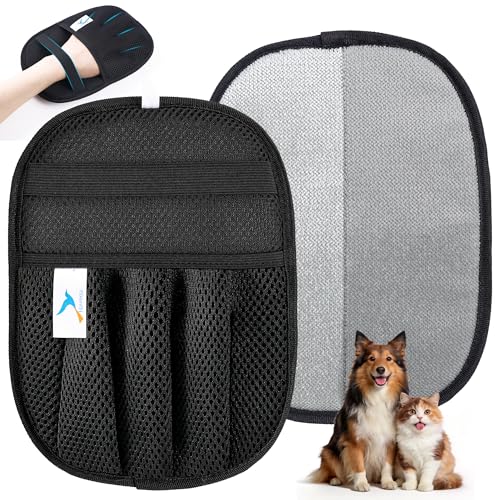 Upgraded Pet Hair Removal Glove – Electrostatic Five‑Finger Design – Effortlessly Removes Dog & Cat Hair from Couch, Carpet, Car Seats, Bedding & Laundry – Reusable & Washable