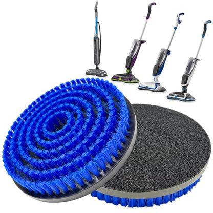 2 Pcs Upgraded Mop Pad Brush Replacement for Bissell Spinwave Steam Mop 20393, 20399, 23159, 23157, 3897A, 2124, 3712, 2039A, 2315 Professional Cleaning and Polishing Deep Cleaning Hard Floors (Blue) - size: 2 Pcs Brushes