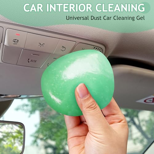 TeSabMi Car Cleaning Gel Car Cleaning Putty Car Putty Car Interior Cleaner Car Slime Car Detailing Kit Car Accessories Gifts for Men Women Stocking Stuffers Green - color: Green