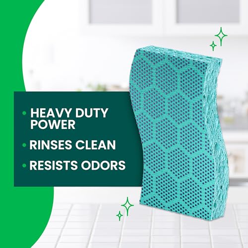 Scotch-Brite Odor Resist Heavy Duty Scrub Sponge, Dishwasher-Safe Kitchen sponges for Serious Scrubbing, Multipurpose Dish Sponge for Stuck-On Messes, 3 Scrubbing Sponges (Pack of 8) - size: 3 Scrub Sponges (8-Pack)