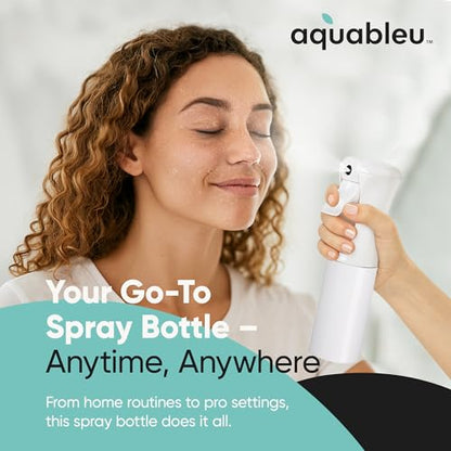 Aquableu Spray Bottle for Hair – Continuous Mist Spray Bottle for Hair Care, Styling, Cleaning, Plants, Pets & Essential Oils (Variety Pack of 2 - Black & White, 6.76oz/200ml) - color: Black + White - Variety Pack