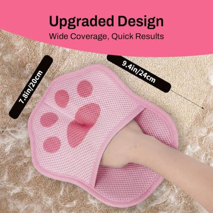 Nexius Pet Hair Removal Glove, Reusable Strong Grooming Fur Remover for Cats & Dogs, Electrostatic Pet Hair Remover| Removes Fur from Furniture, Clothes, Carpets & Car Seats (Pink) - color: Pink, size: Pack 1