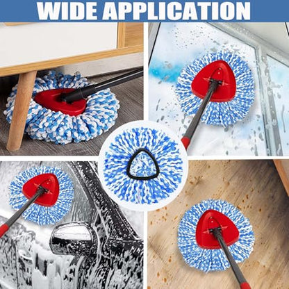 4-Pack Spin Mop Replacement Head for O-Ceda RinseClean Spin Mop Refill 2-Tank System Microfiber Deep Cleaning Machine Washable and Easy-to-Replace - size: 4 Count (Pack of 1)