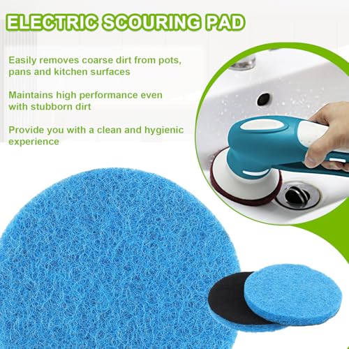 16pcs Microfibre Pads Power Scrubber Pads Set Electric Scrubber Replacement Scouring Pads fit for Dremel Versa Scouring Pads,Blue - size: Blue