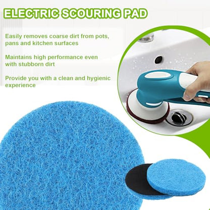 16pcs Microfibre Pads Power Scrubber Pads Set Electric Scrubber Replacement Scouring Pads fit for Dremel Versa Scouring Pads,Blue - size: Blue