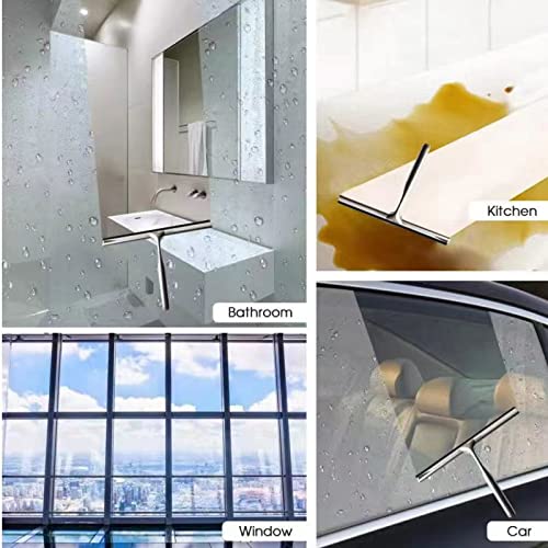 Squeegee Replacement Silicon Rubber Blade for Shower Doors, Window, Glass Cleaning, 41 Inch - color: White