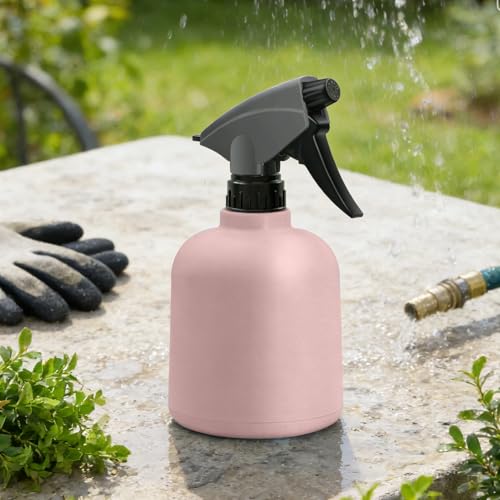 600ml Adjustable Leakproof Misting Water Sprayer - Empty Spray Bottles | Gardening, Cleaning Indoor Outdoor Home Yard Backyard Lawn Plant Care Tool - color: Pink