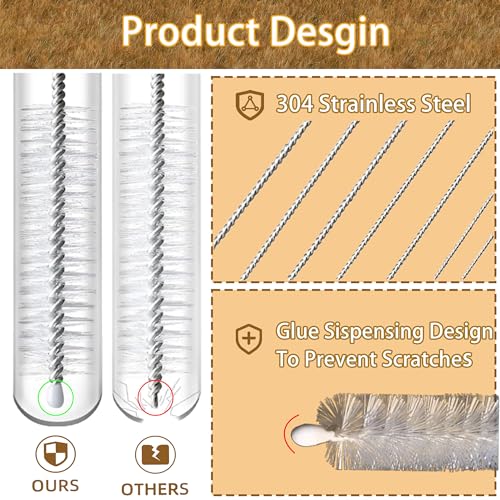 14 Inch Straw Cleaner Brush Extra Long, 4-PCS Straw Brush Extra Long with Nylon Bristles, Extra Wide 12mm diam Straw Cleaning Brush for Reusable Straws, Coffee Machine and Baby Bottles.