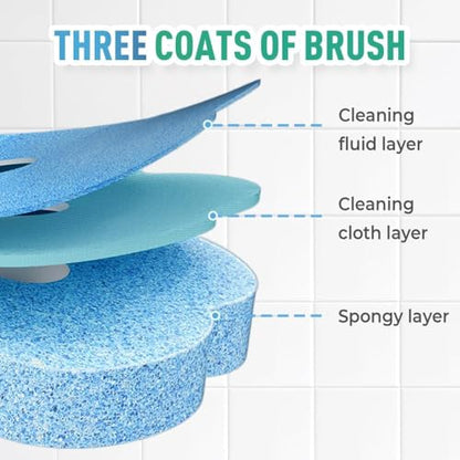 Disposable Toilet Brush with 24 PCS Replaceable Heads, Deep Cleaning Hygienic Bathroom Toilet Bowl Cleaning System with Holder