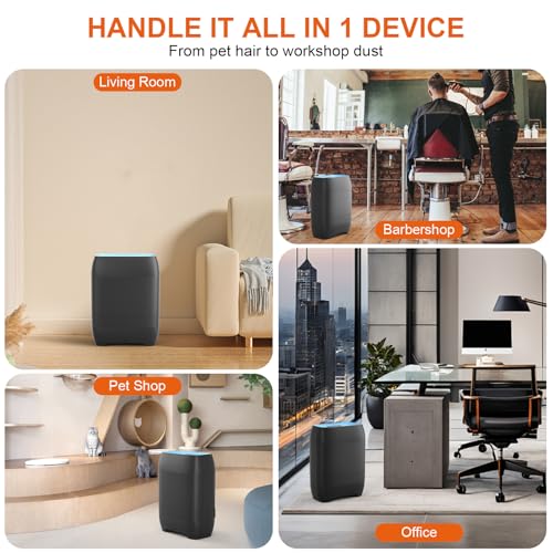 Touchless Vacuum Automatic Dustpan, Electric Dustpan with 5-Pack Disposable Dust Bags, 17KPA Strong Suction, IR Sensor, LED Alerts, Handheld Accessories for Floors/Corners/Pet Hair/Salons