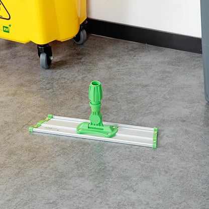 Restaurantware Aluminum Mop Frame - 16 Inch - Lightweight Swivel Cleaning Tool - Industrial Slim Design - Green