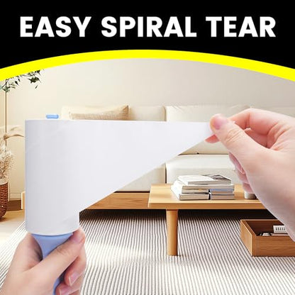 TAPEBEAR Lint Rollers 360Sheets with 2 Handles, Sticky Roller for Pet Hair Lint Debris, Easy Start Easy Spiral Tear Dog and Cat Lint Remover for Clothes Sofa Bed Furniture Carpet Car Seat