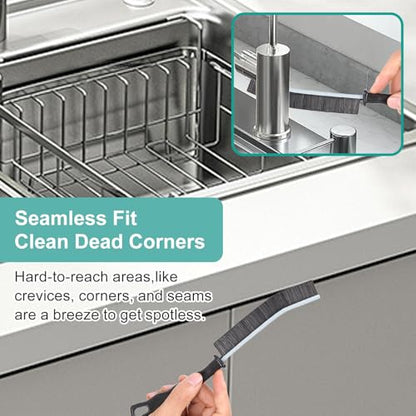 Crevice Cleaning Brush, Hard Bristle Brush for Cleaning, Multifunctional Gap Cleaning Brush Tool, Household Cleaning Tools for Kitchen, Bathroom, Toilet, Sink, Bathtub (5PCS)