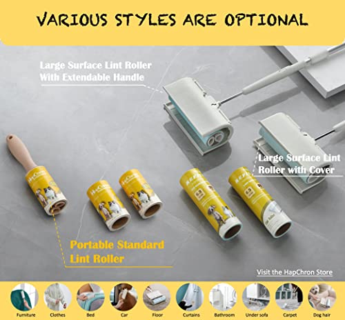 Lint Rollers Extra Sticky for Pet Hair [800 Sheets/4 Handles], Lint Remover Go Beyond Animal Fur, Dust and Other Dirt, Dog & Cat Hair Remover Rollers for Clothes, Furniture, Carpet, Car - size: 4 Rollers / 800 Sheets