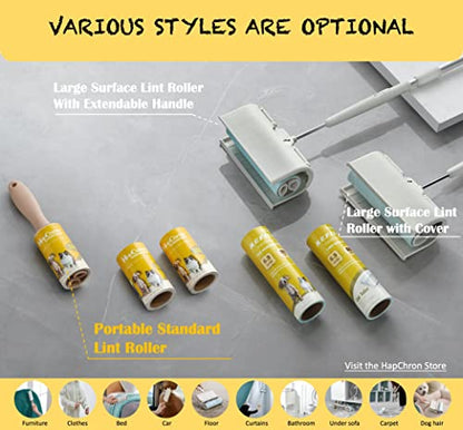 Lint Rollers Extra Sticky for Pet Hair [800 Sheets/4 Handles], Lint Remover Go Beyond Animal Fur, Dust and Other Dirt, Dog & Cat Hair Remover Rollers for Clothes, Furniture, Carpet, Car - size: 4 Rollers / 800 Sheets