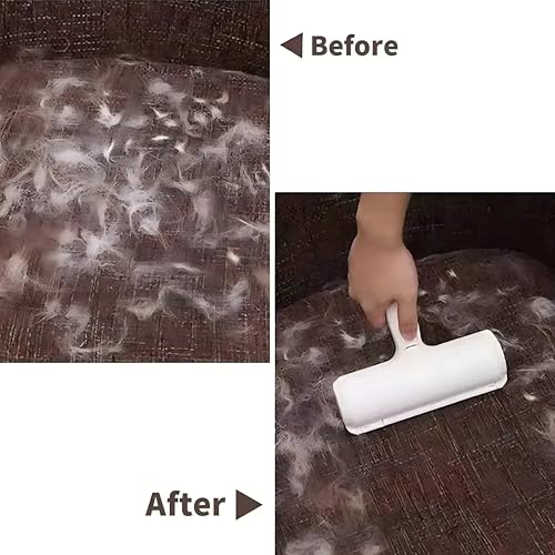 Reusable Pet Hair Remover Roller – Heavy Duty Manual Lint Roller for Dog & Cat Hair – Furniture, Couch, Carpet, Rugs & Car Seats – Durable ABS, Portable & Eco-Friendly
