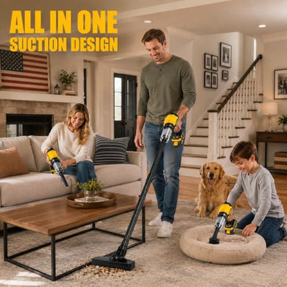7-in-1 Cordless Vacuum Cleaner, 21V 8000MAH Battery Powered Handheld Car Vacuum with 700W Brushless Motor, 50KPA High Power Suction & Blower for Home, Car, Pet Hair, Keyboard