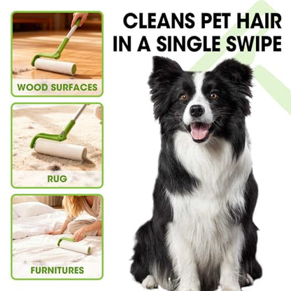 10 Inch Lint Roller Refills, 4 Rolls 200 Sheets Large Lint Rollers for Pet Hair Extra Sticky, Easily Remove Carpets, Clothes, Couch and Curtains Dust (Not Include Lint Roller Handle) - color: 4 Rolls 200 Sheets