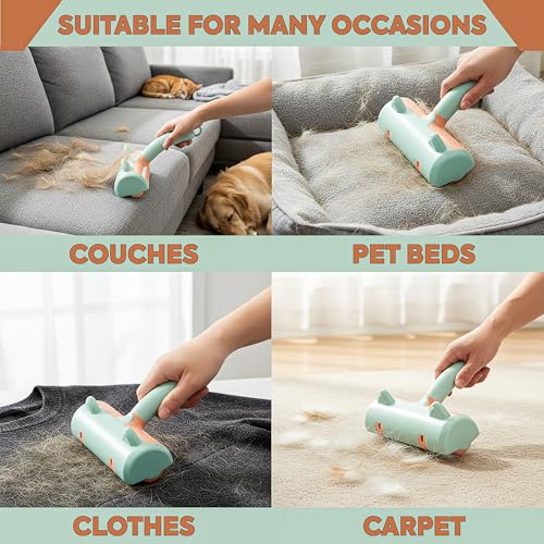 Reusable Lint Roller Pet Hair Remover Self Cleaning Tool for Dog Cat Hair Sofa Clothes Carpet Furniture Fur Remover