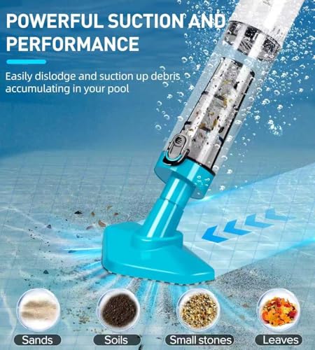 4-in-1 Cordless Rechargeable Small Pool Hot Tub Spa Pond Vacuum, Handheld Pool Cleaner Ideal for Spas, Hot Tubs Pond & Small Pools – 2026 New Model