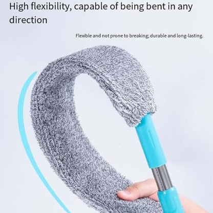 2026 Upgraded Retractable Gap Dust Cleaning Artifact with 3 Microfiber Dusting Cloths,Extendable Duster Cleaning Tool,Reusable Washable Dusting Wand for Home,Ceiling,Blinds,Furniture (60in)