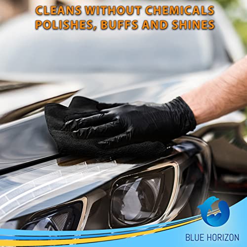 Cleaning Towel Washcloth, 12' x 12" All-Purpose Microfiber Rags - Ultra Soft Wash Cloths Reusable Shop Towels for Kitchen Bath Car Window Household Home and Commercial (Black, 12"X12" 24-Pack) - color: Black