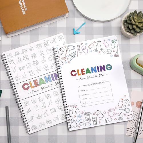 Cleaning Schedule for Adults - Checklist Organizer, Household Cleaning Checklist Notebook, 8.5" x 11", Daily Weekly Monthly Household Cleaning Notebook for Home, Family Cleaning Tasks, Home Improvement