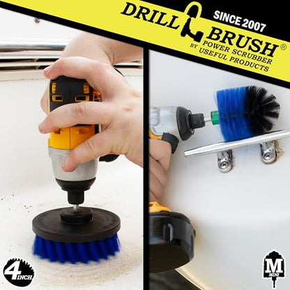 Aquatic Cleaning Supplies - Drill Powered Boat Cleaning Brushes - Boat Scrubbing Accessories - Hull Cleaner Brush Set - Barnacles Busting Brush Tool - Fish Tank Scrubbing Set - Pool Cleaning Brush Set - color: Blue