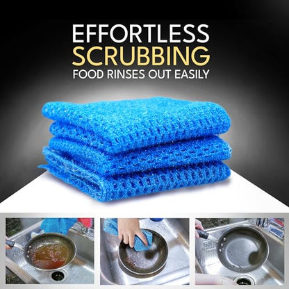 Non Scratch Dish Scrubbers for Cleaning Dishes (3PK) - Reusable Kitchen Sponge - Replace Dish Sponges for Washing Dishes - Best Household Scrubbing Pad & Alternative Dishwashing Scrub Pads Supplies - color: 3pk All Purpose
