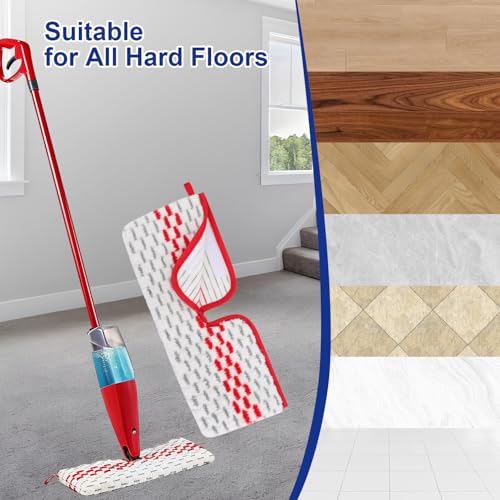 Spray Mop Pads Compatible with Oceda ProMist MAX Microfiber Spray Mop - Mop Replace Head for Dry/Wet Use - Reusable Washable Dust Mop Refills for Floor Cleaning,3 Pack - color: 3 Pack
