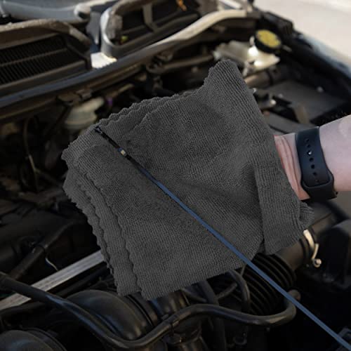 Arkwright Smart Rags Microfiber Cleaning Cloths, Pack of 50 in a Box, Lint Free 180 GSM Reusable Towels for Auto, Office and Household Cleaning, 12 x 12 in, Black - color: Black, size: 12 x 12 in