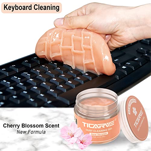 TICARVE Cleaning Gel for Car Detail Putty Car Vent Cleaner Putty Gel Detail Auto Tools Car Interior Cleaner Cleaning Mud for Car and Keyboard Cleaner Slime 2026 Upgrade - size: Orange 1Boxed