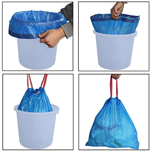 Medium Drawstring Garbage Bags, 8 Gallon, 110 Count/ 2 Rolls