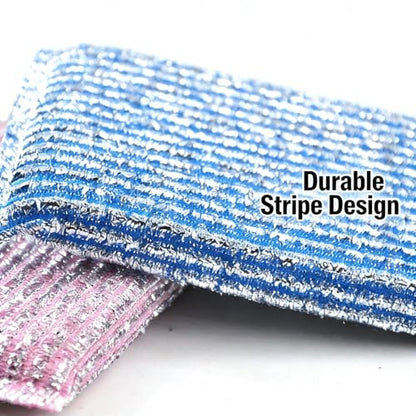 Non-Scratch Kitchen Cleaning Scrub Pads - 6 Pack Random Color, 12.5x8.5 cm Gentle Scrubbers for Non-Stick Cookware Dishes FORUMALL (6 Pcs)
