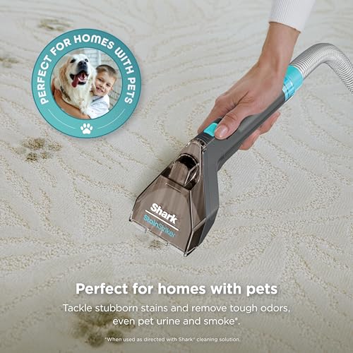 Shark StainStriker Portable Carpet and Upholstery Cleaner with On Board Self Clean, Spot, Stain and Odor Eliminator, 2 Tools, 2 Solutions, Charcoal - style: StainStriker + 2 Tools