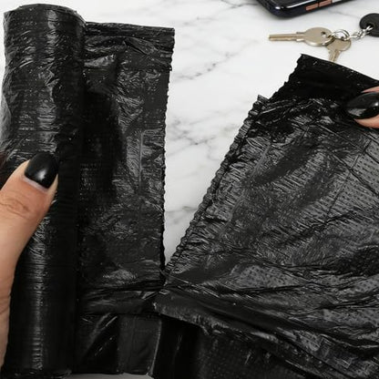 100PCS/ Roll Black Thickened Large Capacity Waste Bag Leak-Proof Tear-resistant Household Drawstring Trash Bags, 45 * 45cm
