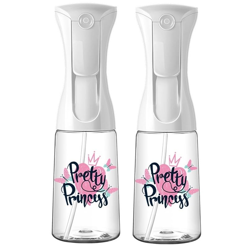 Mistifi Continuous Ultra Fine Mist Spray Bottle (2PCS 200ml, Pretty Princess) - color: Pretty Princess, style: 2PCS 200ml