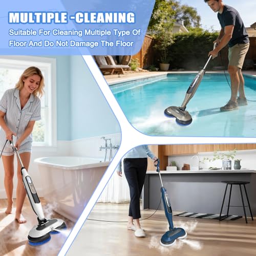 2 Pack Steam Mop Pads Replacement Brush Head And 4 Pack Upgraded Steam&Scrub Mop Pads Kit for Shrak S7000 S7001 S7020 S7005 Serie(Total 6 Pack)