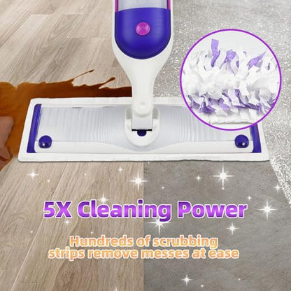 12 Pack Disposable Mop Pads for PowerMop Multi-Surface Floor Mop, Mopping Pad Refills for Floor Cleaning - size: 12*Purple