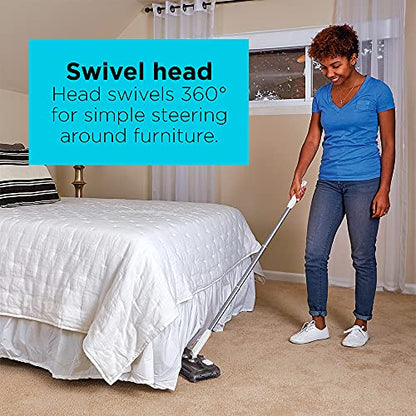 BLACK+DECKER Carpet Sweeper 50 Minute Lithium Floor Sweeper, Multi-Surface Use, Easy One Hand Cleaning, Self Standing, Charger Included (HFS115J10)
