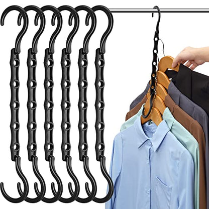 AMKUFO Hangers-Space-Saving 16 Pack Space-Saver, Plastic Magic Hangers for Small Closet Organization, Multifuctional Clothes Hangers for Closet Organizer and Storage, Small Sapce Home Essentials - size: 16 Pack