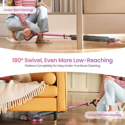 Schenley Steam Mop Cleaner Powerful - 15s Fast Heat-Up, Chemical-Free for Hardwood/Tile/Laminate & Floors/Walls, Washable Pads, 3 Modes for Carpet, Lightweight, Self-Standing, Sleek Design - size: Compact