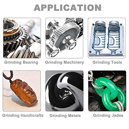 5PCS Non Woven Abrasive Buffing Wheels Polishing Wheel Drill Attachment Set, 2 Inch Scouring Pads Abrasive Mushroom Wheel Polishing Wheel with 1/4" Shank for Polishing Scrubbing and Cleaning Surface