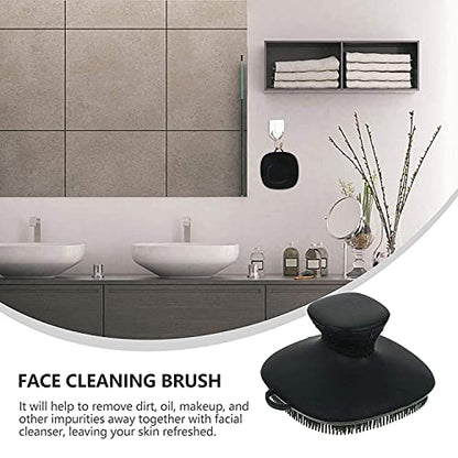 Face Scrubber 2Pack Silicone Face Scrubber for Men, Facial Cleansing Brush Silicone Face Wash Brush Manual Waterproof Cleansing Skin Care Face Brushes for and Exfoliating - color: Black+white