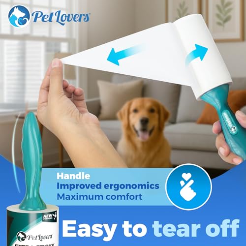 PetLovers Extra Sticky Lint Roller Ultimate Value Set 800 Sheets for Pet Hair Removal, Dog and Cat Lint Remover 8 Pack Green - size: 8 Pack Green