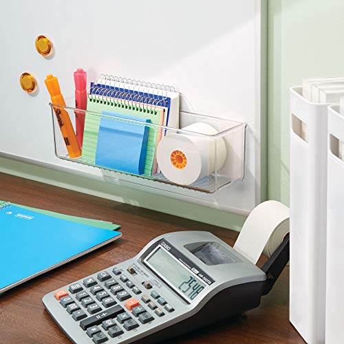 iDesign Adhesive Organizer Bin, Clear | Damage-Free Hanging, For Kitchen, Bathroom, or Office - style: Pack of 1
